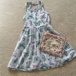 Butterfly Print Kids Dress 🦋💙